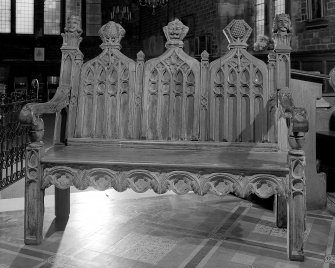 Inveraray, All Saints' Episcopal Church, Interior
View of settle inside Church