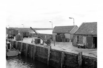 Westray, Gill Pier
View from W showing crane and central part of NW front of pier