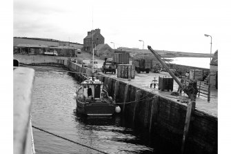 Westray, Gill Pier
View from SW showing crane and NW front of pier