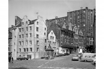 General view of West Bow, west side and junction with Grassmarket.