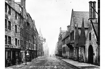 General view of Canongate looking East, showing Tolbooth and Moray House
Insc. "Moray House, Canongate, Edinburgh. 322. AI."