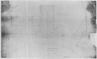 Gribloch.
Photographic copy of drawing showing roof truss plan.