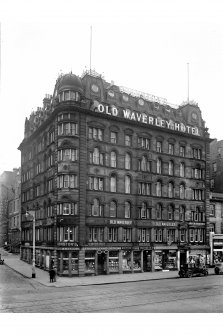 View of the Old Waverley Hotel, south and west elevations