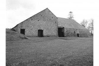 Bonawe Ironworks, West Charcoal-shed
View from NNE showing N front