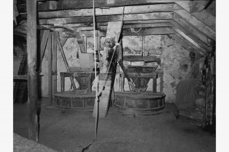 Mill of Durn; Interior
View of millstones and hoppers
