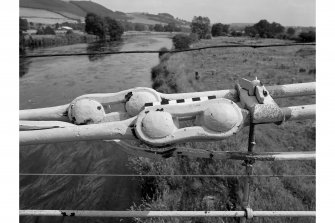 Melrose, Gattonside, Suspension Footbridge
View from W showing chain links