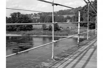 Melrose, Gattonside, Suspension Footbridge
View showing iron railings