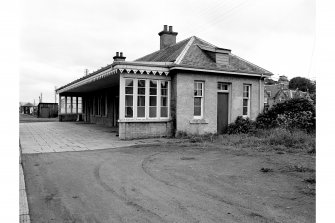 Muir of Ord, Station
View from N showing NNW and ENE fronts of main station building
