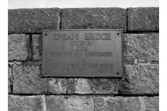 Spean Bridge over River Spean
General view showing plaque on bridge