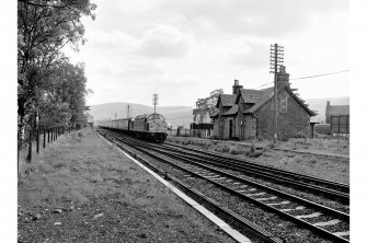 Blackford Station
View from NW showing train passing main station building