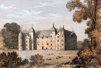 Digital image of engraving of Tarbat House.
