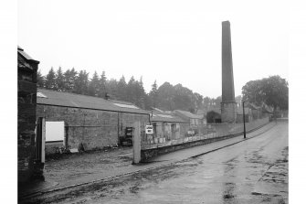 Dundee, Claverhouse Bleachworks
General view from S showing chimney and SE front of works