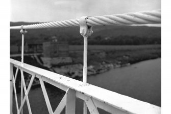 Polhollick, Suspension Bridge
View showing cable and part of suspension rod