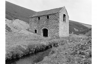 Lecht, Ironstone Mine, Crushing Mill
View from S showing SSW and ESE fronts