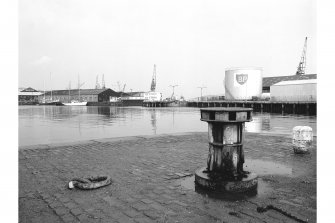Dundee Harbour, Victoria Dock
View from NW showing lock gate capstan with Camperdown Dock in background
