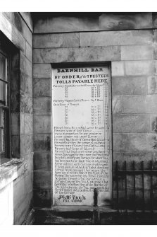 Perth, Dundee Road, Barnhill Tollhouse
View from ESE showing tables of dues