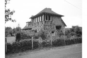 Dalchonzie, Station and Signal Box
View from WNW showing N and W fronts of signal box with cottage behind