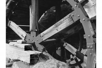 Trinafour, Sawmill
View from S showing axle and wooden spokes of waterwheel