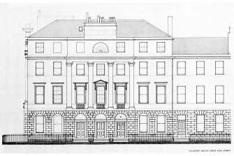 Great King Street, General.
Photographic copy of plan profile and elevation of typical end pavilion and house of Great King Street (possibly No 82, 84 and 86 Great King Street).
Scale: 1:4"