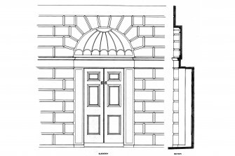 Great King Street, general
Photographic copy of plan, elevation and section of a typical door
1 1/2" scale, photostat