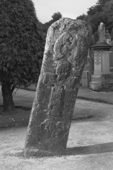 View of face of the Mortlach Battle Stone, Pictish cross slab