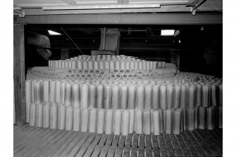 View of pipes drying on top of kiln.