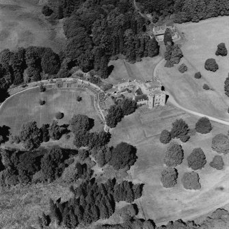 Monzie Castle, oblique aerial view, taken from the S.