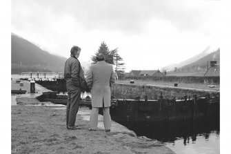 Caledonian Canal, Laggan Locks
View from NE showing David Wain and Michael Render with lockgates in background