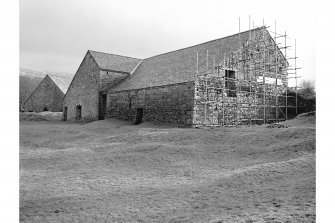 Bonawe Ironworks, West Charcoal-shed
General view from WNW showing N and W fronts