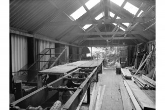 Dumfries House, Sawmill, Interior
View showing rack sawbench