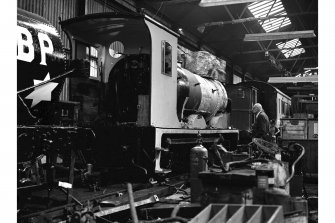 Falkirk, Wallace Street, Springfield Railway Yard, Interior
View of Falkirk Shed showing steam engine 'Maude'