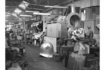 Falkirk, Wallace Street, Springfield Railway Yard, Interior
View of Falkirk Shed showing steam engine 'Maude' with other steam engines in background