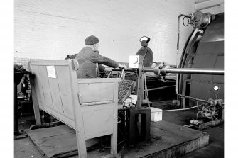 Cardowan Colliery
View of operator at controls of Murray and Paterson winding engine