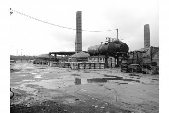 Morningside, Allanton Pipe Works
View from NE showing chimneys, central and E beehive kilns