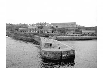 Banff Harbour
View from NE showing NE and ESE fronts of E pier with brewery, warehouses and part of Banff Village in background