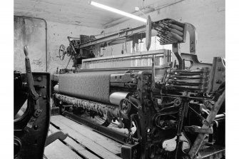 Interior.
View of dobcross loom.
