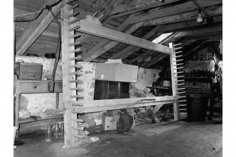 Interior.
View of warping frame.