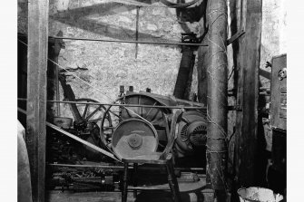 Interior.
View of drive from wheel and motor.