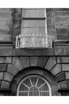 Edinburgh, New Town.
Detail of specimen window balcony in Moray Place.