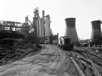 View of Clyde Iron Works, Glasgow, showing works with Ruston 165 DE locomotive.