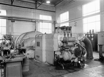 Glasgow, Clyde Iron Works, Interior
View of large turbo-blower set in power station