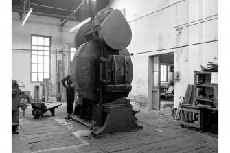 Glengarnock Steel Works, Joiner's Shop; Interior
View of bend test machine, made by Scriven and Co., London