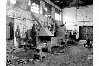 Glengarnock Steel Works, Smithy; Interior
View of fires