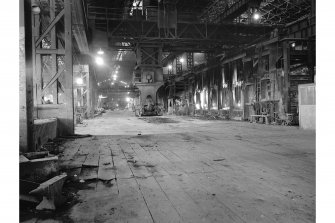 Glengarnock Steel Works, Melting Shop
View of charging floor in open hearth melting shop