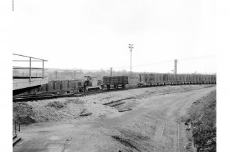 Glengarnock Steel Works, Melting Shop
View of ingot cars outside melting shop