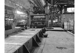 Glengarnock Steel Works, Steam-Hydraulic Shears
View of hot-bloom shears, made by Duncan Stewart, 1918