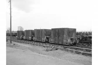 Dalzell Steel Works
View of ingot transfer cars running from Ravenscraig to Dalzell (built by B. Thornton Ltd, Huddersfield)