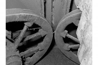 Henderson Row, Tram Depot, interior.
Detail of pulleys for tramway's underground cables.