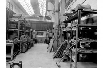 Motherwell, Dalzell Steel Works, Interior
View of brass foundry showing pattern store