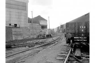 Motherwell, Dalzell Steel Works
View showing Rolls Royce chain drive locomotive with works buildings in background